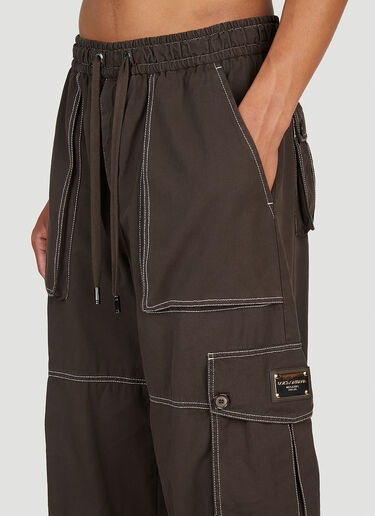 Dolce & Gabbana Wide Leg Cargo Pants Brown dol0153002
