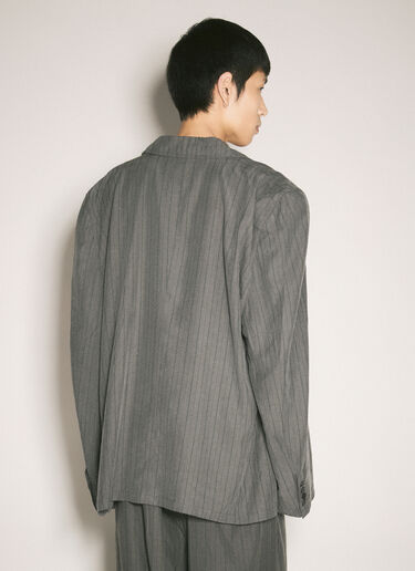 Balenciaga Pinstriped Tailored Blazer Grey bal0158005
