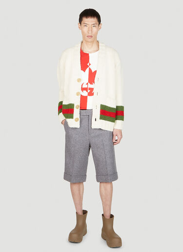 Web Cardigan Gucci Web Cardigan White guc0151024