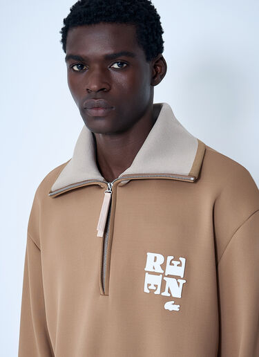 Logo Motif Zip-Up Sweatshirt Lacoste Logo Motif Zip-Up Sweatshirt Camel lac0162008