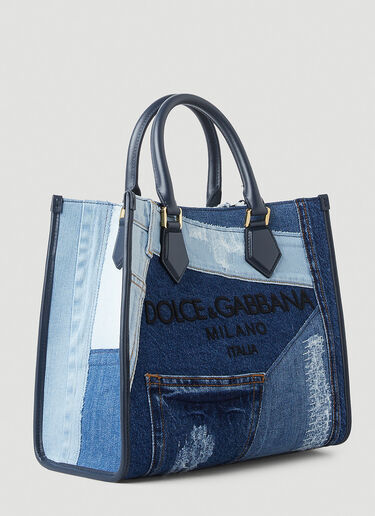 Dolce & Gabbana 패치워크 데님 토트백 블루 dol0247044