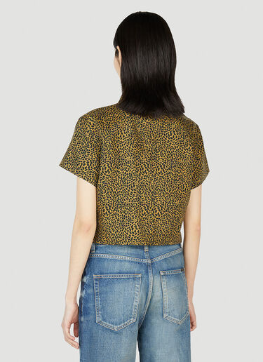 Saint Laurent Animal Print Shirt Yellow sla0251049