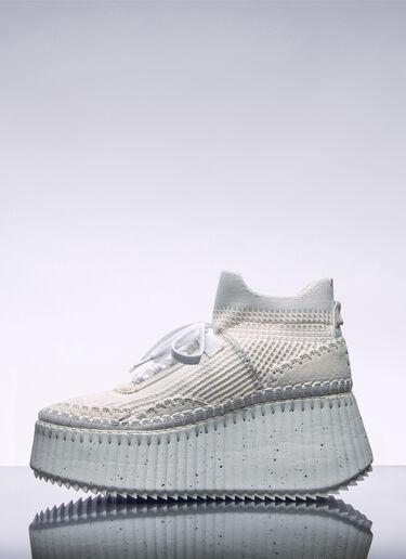 Chloé Nama Wedge Sneakers White chl0258025