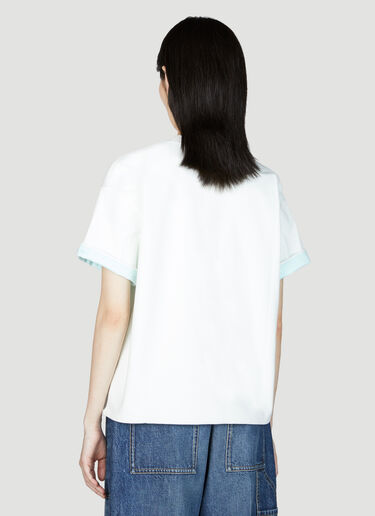 Bottega Veneta Double Layer Cotton T-Shirt Blue bov0255003