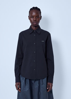 Miu Miu Stretch Poplin Shirt Black miu0266055