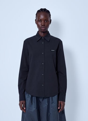 LN-CC® - Miu Miu: Stretch Poplin Shirt - Black Miu Miu Stretch Poplin Shirt Black miu0266055