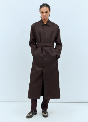 Homme Plissé Issey Miyake Gabardine Coat Black hmp0159009