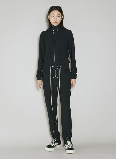 Rick Owens Long Sleeve Jumpsuit Black ric0253015