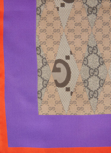 Gucci GG Monogram 真丝围巾 米 guc0251093