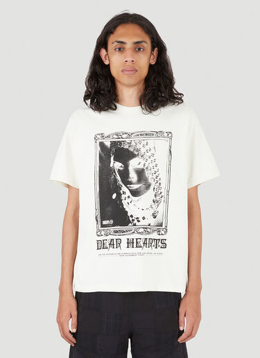 HYMNE x LN-CC x Online Ceramics Dear Hearts T-Shirt White hym0146001