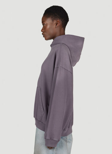 Balenciaga Medium-Fit Logo Print Hooded Sweatshirt Purple bal0254017