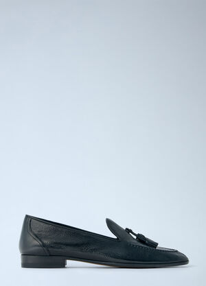 The Row Caden Loafers Black row0266035