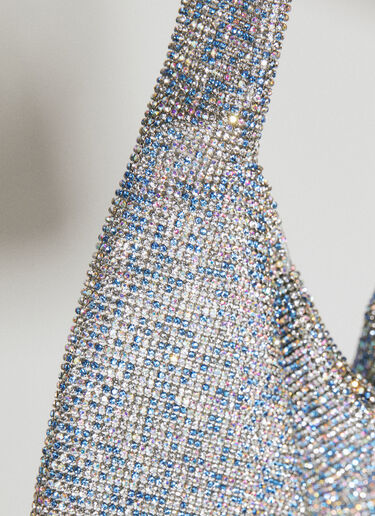 KARA Mini Crystal Mesh Armpit Bag Silver kar0253004