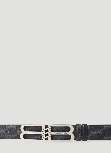 Balenciaga Logo Plaque Belt Black bal0153050