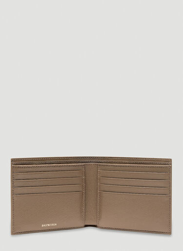 Balenciaga Logo Bifold Wallet Beige bal0152016