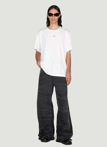 MM6 Maison Margiela 数字ロゴ オーバーサイズTシャツ ホワイト mmm0153006