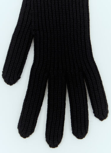 Moncler Wool Knit Gloves Black mon0257036
