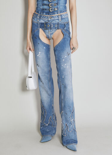 Guess USA Denim Chaps Pants Blue gue0254001