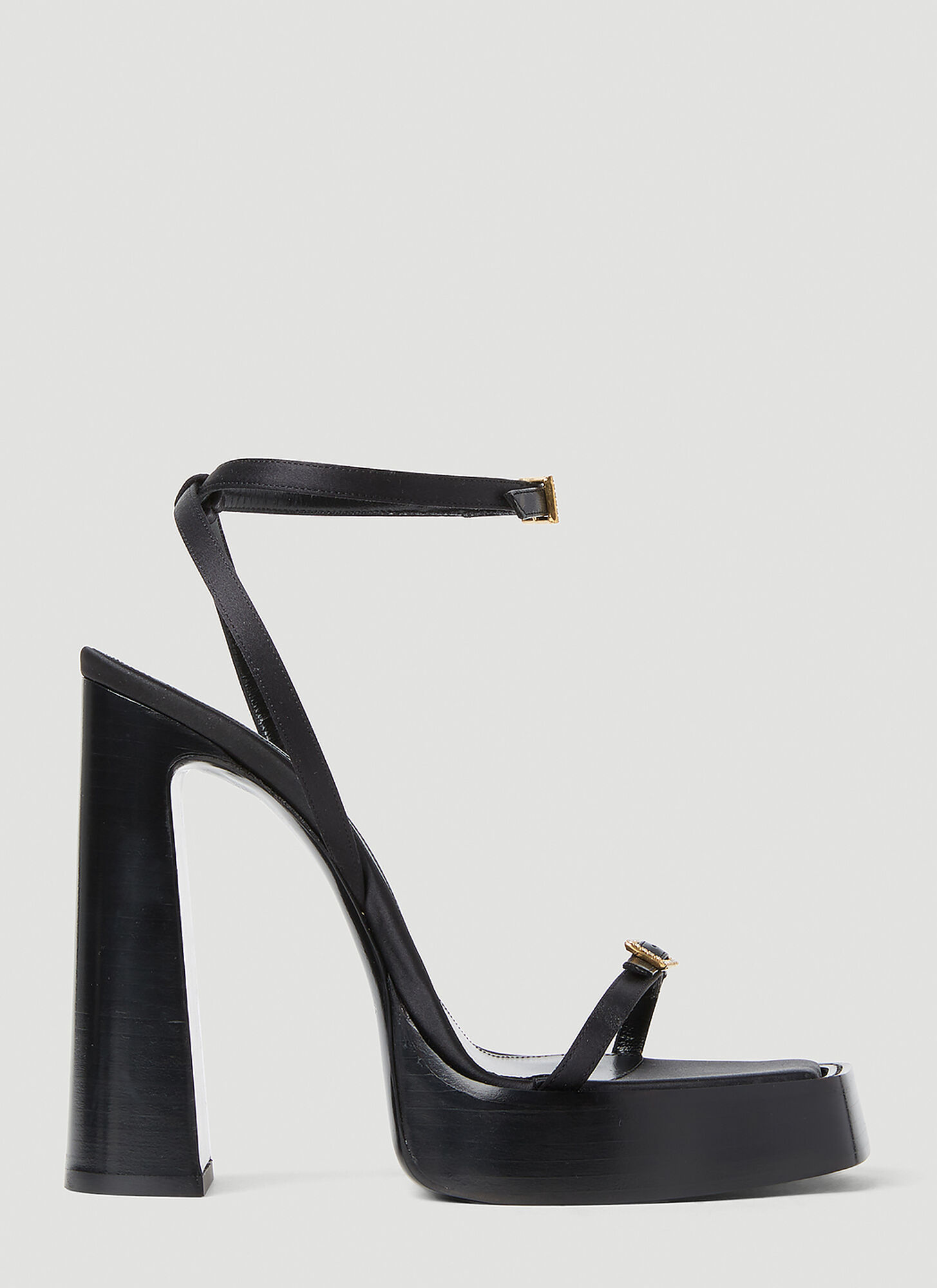 Saint Laurent Platz 105mm Platform Sandals In Nero