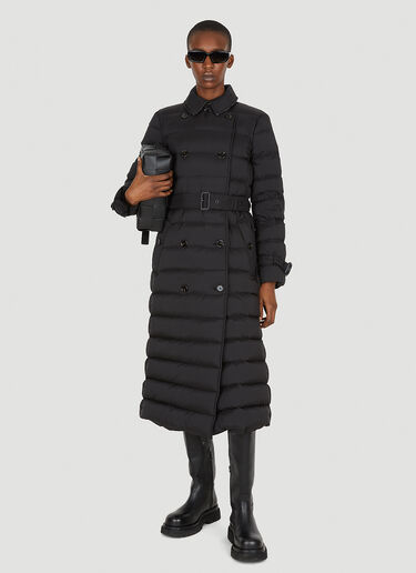Burberry Double Breasted Quilted Coat Black bur0251034