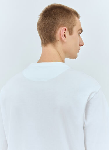 Prada Logo Plaque Cotton T-Shirt White pra0159006