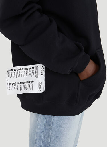 VETEMENTS Logo Label Hooded Sweatshirt Black vet0147000