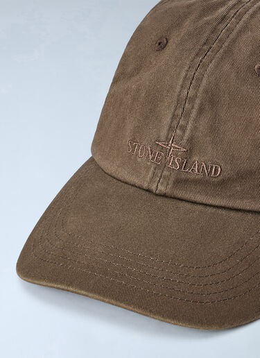 LN-CC® - Stone Island: Cotton Twill Cap - Brown Stone Island Cotton Twill Cap Brown sto0165022