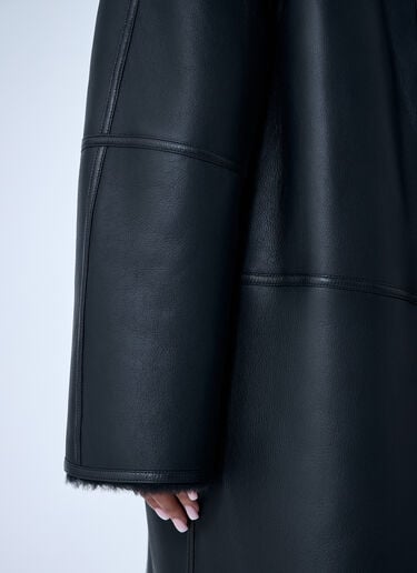 TOTEME Shearling Wrap Coat Black tot0263033