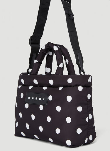 Marni Logo Patch Tote Bag Black mni0254011