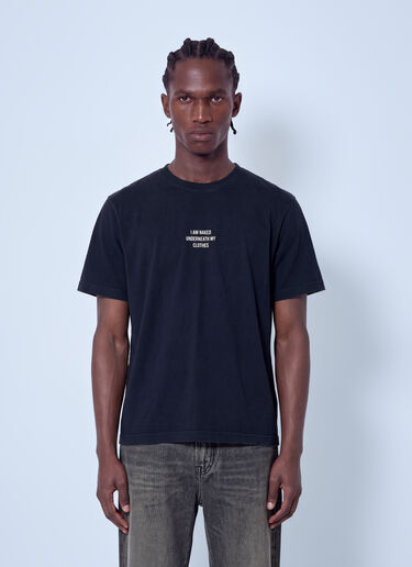 LN-CC® - VETEMENTS: I Am Naked Under My Clothes Regular Fit T-Shirt - Black VETEMENTS I Am Naked Under My Clothes Regular Fit T-Shirt Black vet0166005