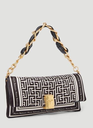 1945 Soft Monogram Scarf Cluch Bag Balmain 1945 Soft Monogram Scarf Cluch Bag Black bln0253027