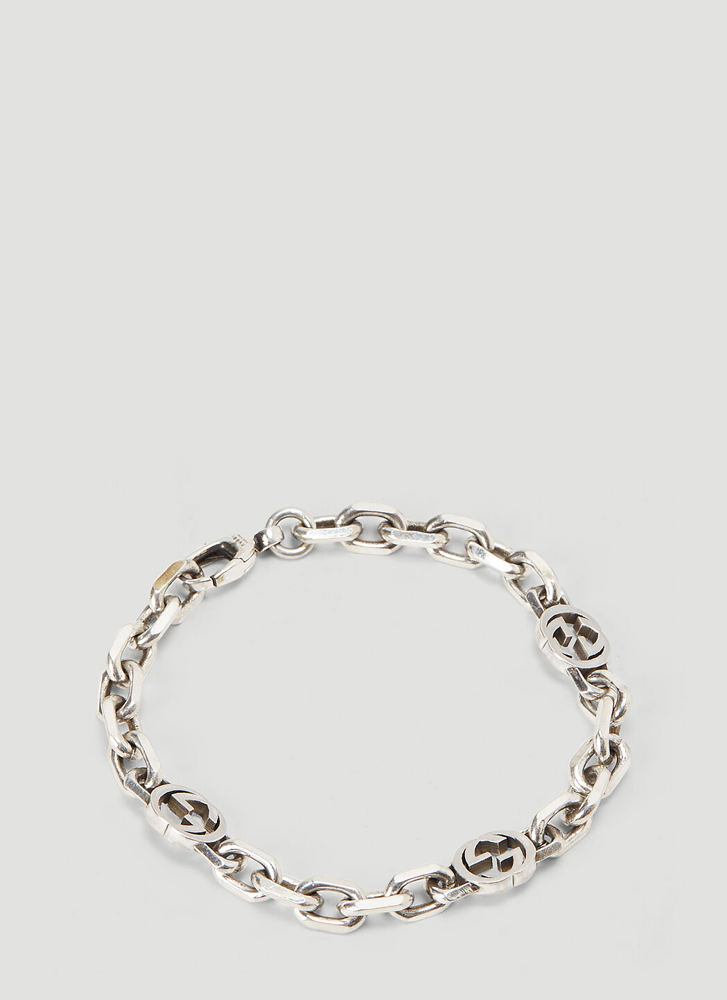 Interlocking g best sale bracelet in silver