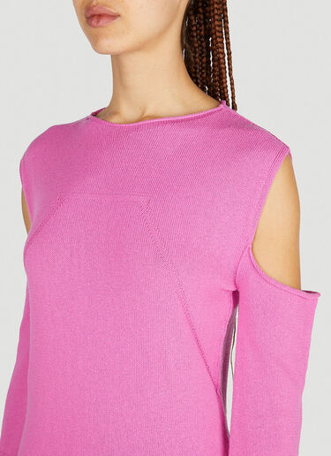 Rick Owens Cut Out Knit Dress Pink ric0251041