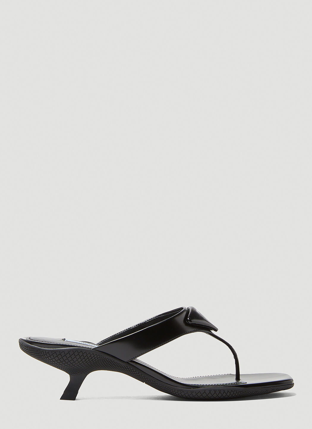 Black thong sandals with shop kitten heels