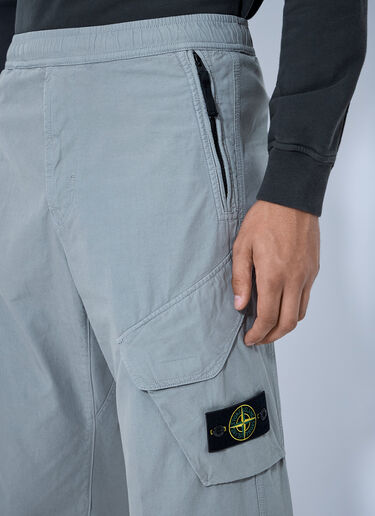 Stone Island Cargo Trousers with Elasticated Waistband Grey sto0165006