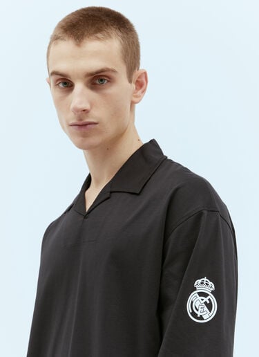 Y-3 x Real Madrid ロゴプリントポロシャツ  ブラック rma0156006