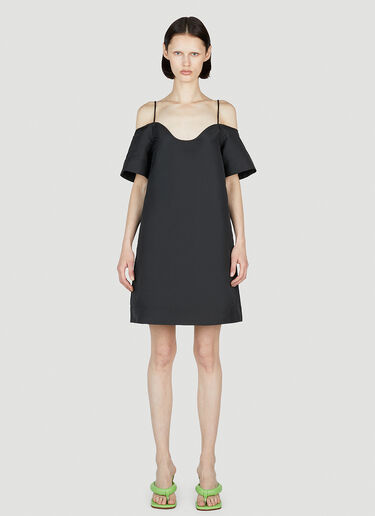 GANNI Taffeta Mini Dress Black gan0252013