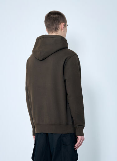 C.P. Company Logo Applique Hooded Sweatshirt Brown pco0157017