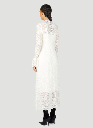 Rabanne Floral Lace Midi  Dress White pac0253003