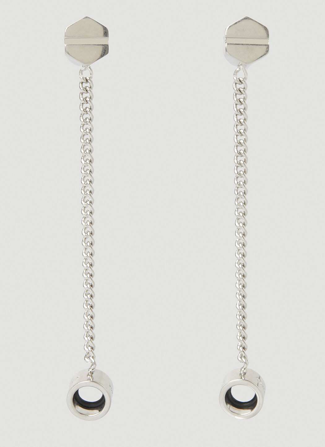 Silver cheap screw earrings