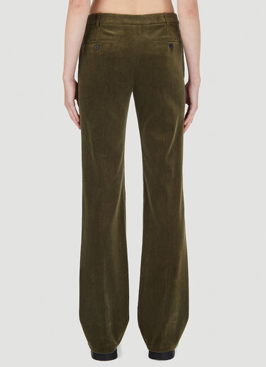 Saint Laurent Flared Suit Pants Green sla0245026