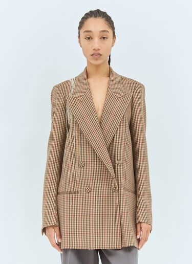 Crystal Embellished Wool Blazer Dries Van Noten Crystal Embellished Wool Blazer Brown dvn0258016