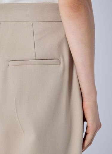 LN-CC® - Sportmax: Wide-Leg Pleated Trousers - Beige Sportmax Wide-Leg Pleated Trousers Beige spx0265020