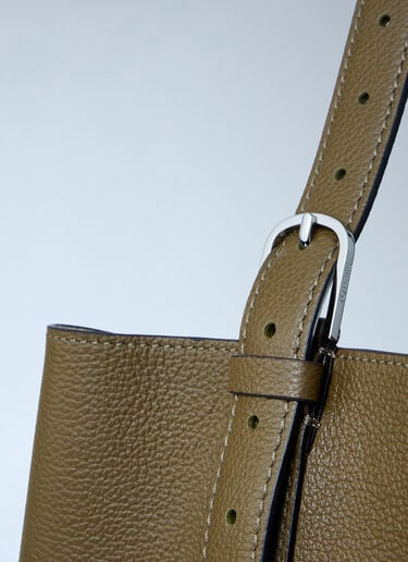 TOTEME Leather Belted Tote Bag Beige tot0263067