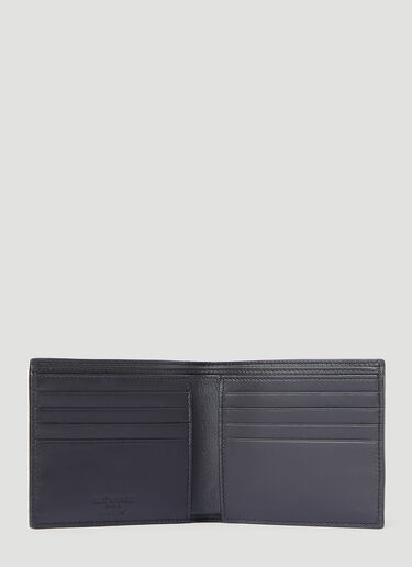 Saint Laurent Croc-Embossed Bi-Fold Wallet Black sla0138024