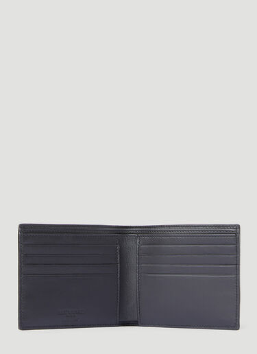 Saint Laurent Croc-Embossed Bi-Fold Wallet Black sla0138024
