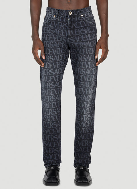 DRx x STEFAN MEIER x LN-CC Laser Logo Print Jeans Green drs0350009