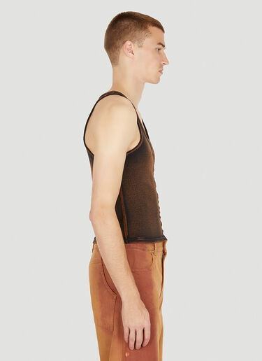 Eckhaus Latta Lapped Tank Top Brown eck0351003