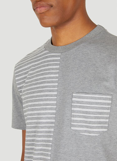 Thom Browne Stripe T-Shirt Grey thb0148007