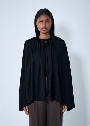 TOTEME Drawstring Cape Black tot0263041